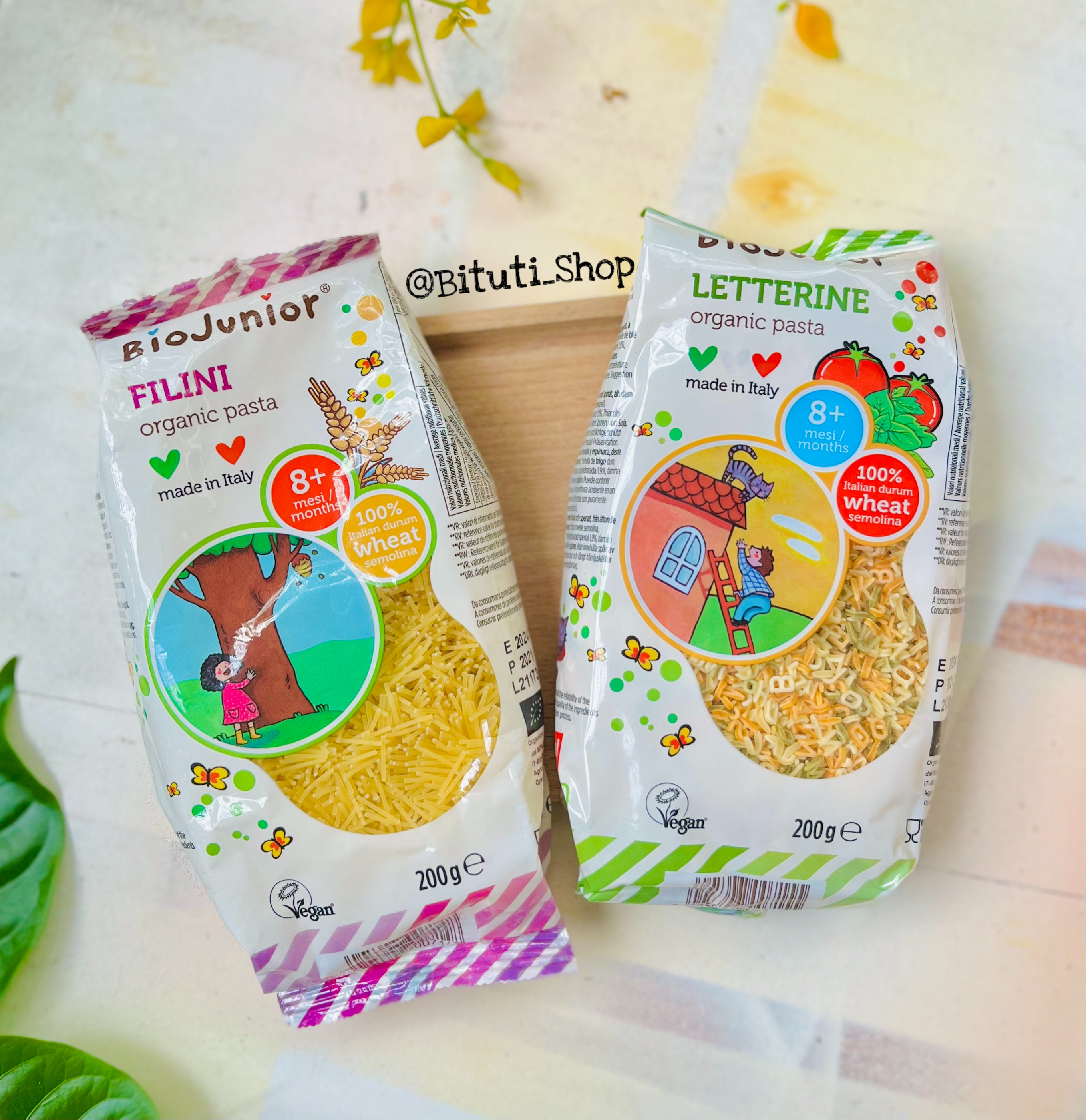 Mỳ nui rau củ hữu cơ BioJunior cho bé từ 8tháng