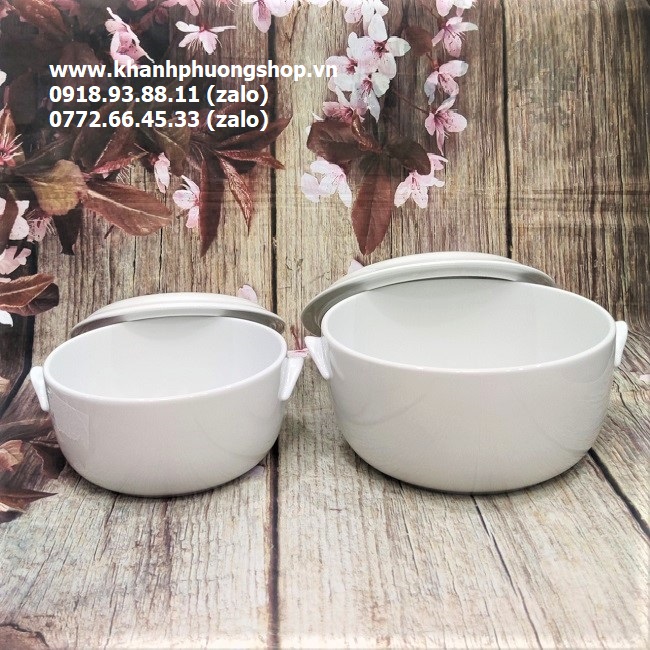 thố cơm trắng sứ Minh Long 18cm - thố cơm