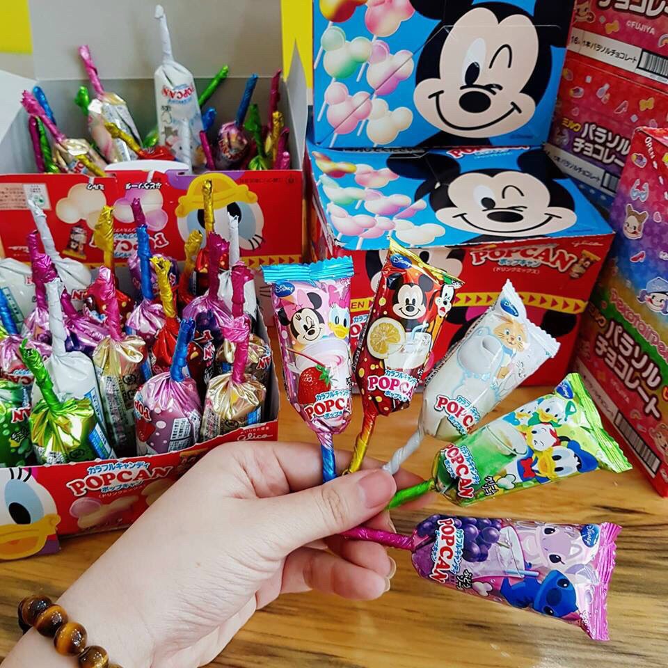 Kẹo mút Glico Popcan Mickey Nhật Bản 13gr/chiếc