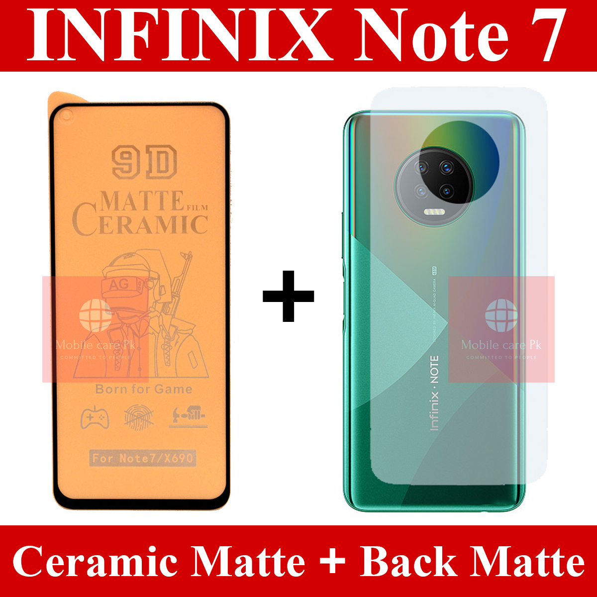 Infinix%20Note%207%20Matte%20Glass%20Fiber%20Glass%20Protector%20+%20Back%20Protector%20Carbon%20Fiber%20Matte%20Soft%20Skin%20Sheet%20For%20Infinix%20Note%207%20-%20Image%202