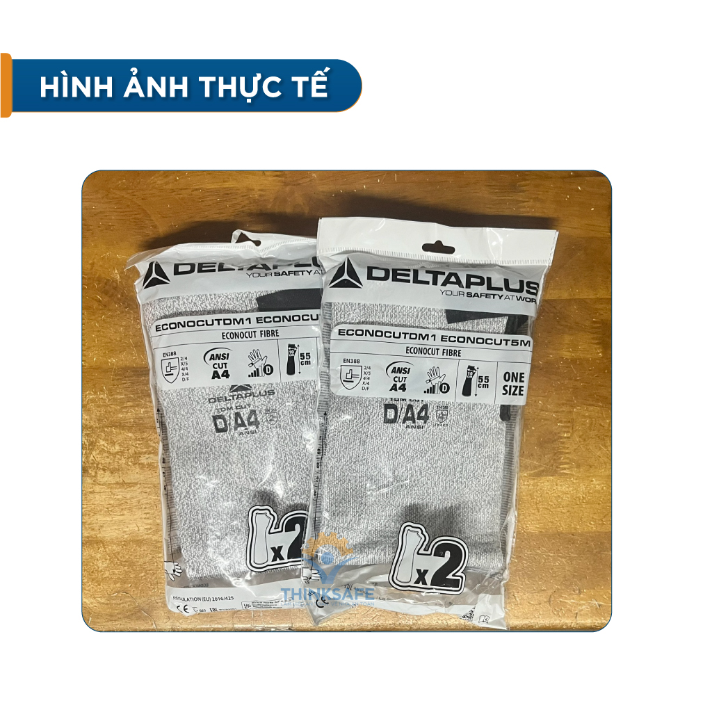 Ống tay chống cắt Deltaplus Econocut5M - Găng tay chống cắt khỏi những vật sắc nhọn như tôn kính - Bảo hộ Thinksafe