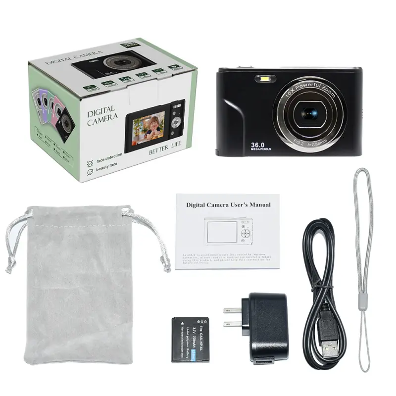 ภาพสินค้ากล้องดิจิตอล Lecran FHD 1080P กล้องบล็อก 36 ล้านพิกเซลพร้อมจอ LCD ดิจิตอลซูม 16 เท่า จากร้าน Suaveolens บน Lazada ภาพที่ 6