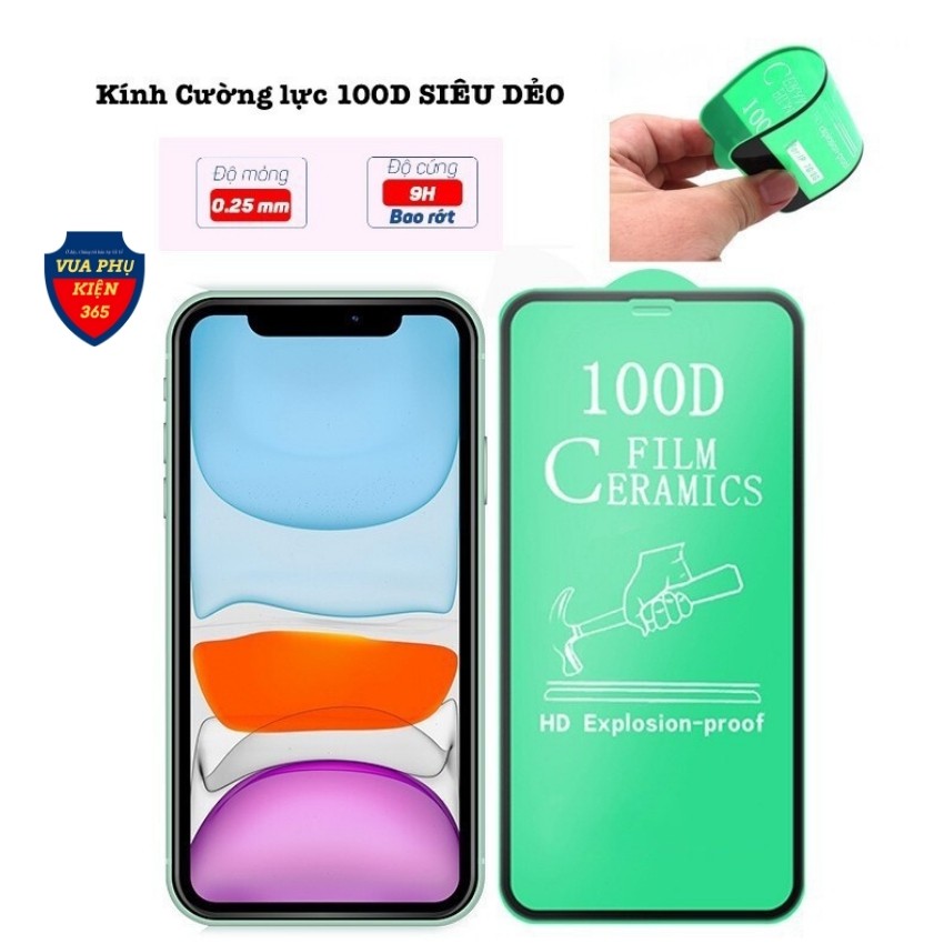 Kính cường lực iphone 14 pro max 13 pro max 12 pro max 6 Plus 7 Plus 8 Plus X Xsmax 11Promax Dẻo chống bể viền Ceramics Dẻo