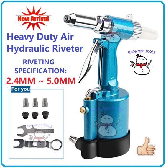 HEAVY DUTY AIR HYDRAULIC RIVETER PNEUMATIC RIVET GUN NUT AIR HYDRAULIC POP NAIL NAILS PUNCH PIN