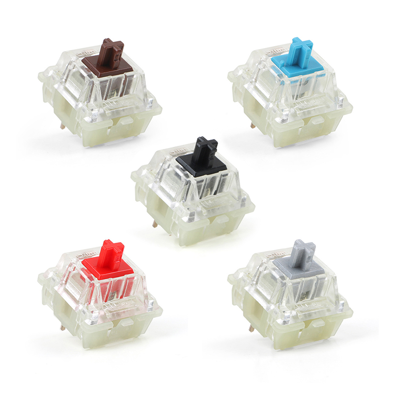 Cherry MX Switch Mechanical Keyboard Silver Pink MX Brown Blue Switch 3 Pin Cherry Bright For Mechanical Keyboard BYJ. 