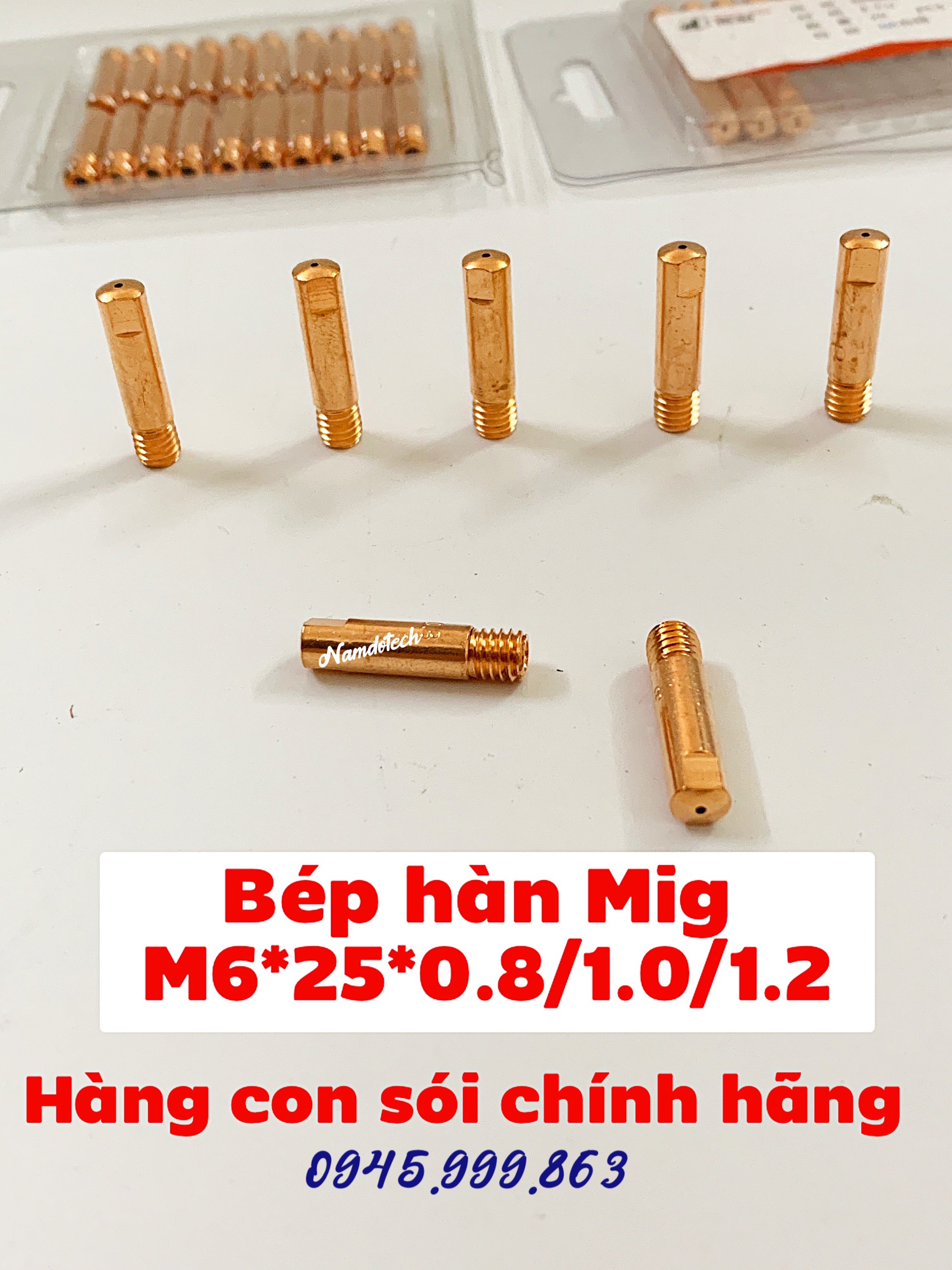 Bép Hàn Mig Con Sói Chính Hãng M6*25*0.8/1.0/1.2