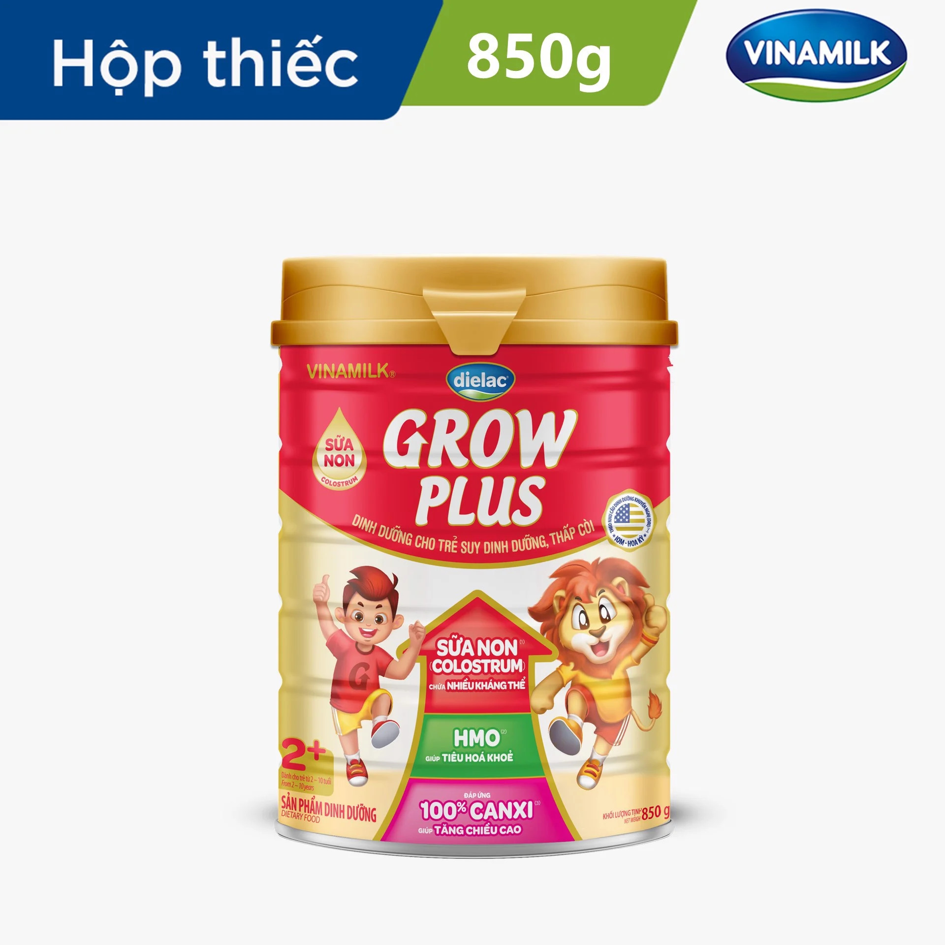Sữa bột Dielac Grow Plus 2 - lon 850g (cho trẻ từ 2 - 10 tuổi) Giá tốt