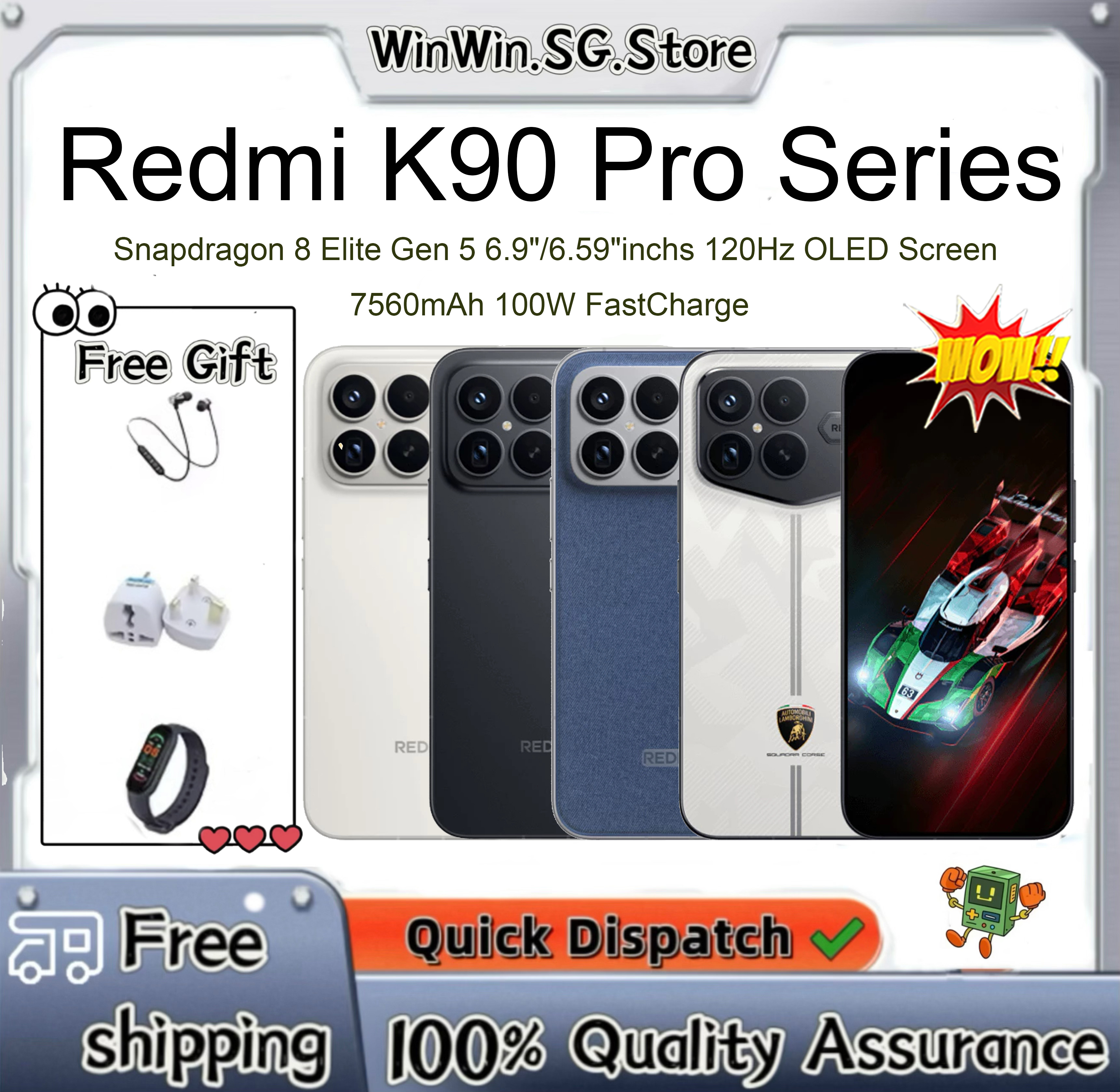 2025 New Redmi K90 Pro Max/Redmi K90 Mobile Phone Snapdragon 8