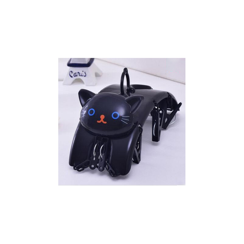 Drying rack Cute cartoon cat pants rack drying socks multi-functional storage balcony dormitory with circular drying rack plastic