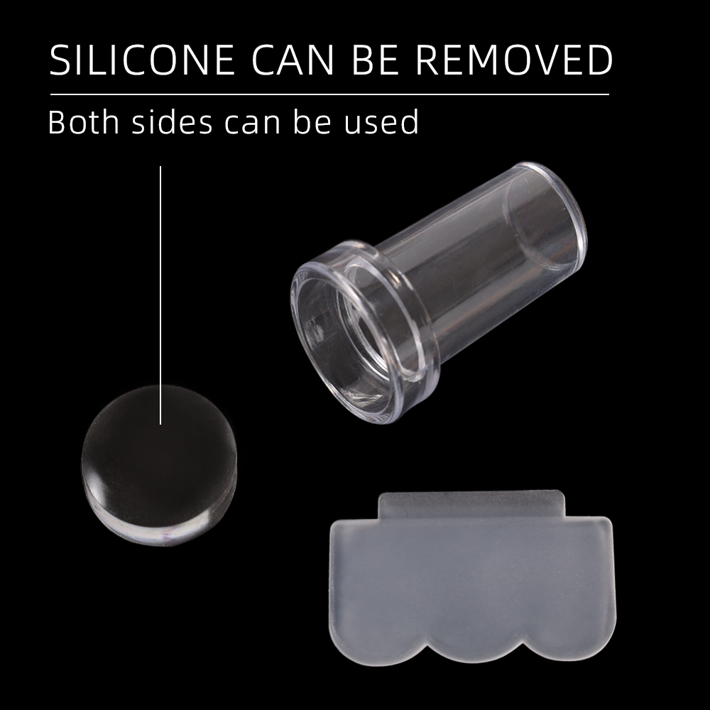 Transparent Stamper and Plastic Scraper Stamping Plate Stamping Tool Stamp Nail Art Manicure Tools