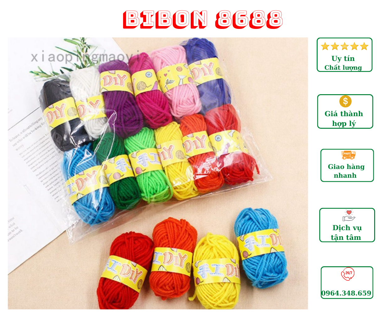 Len 12 cuộn các màu