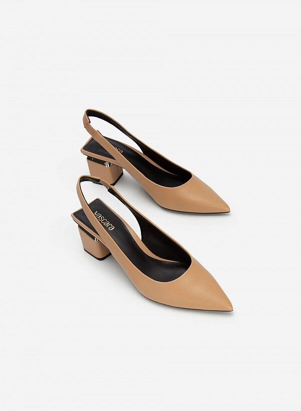 Vascara GIÀY SLINGBACK BÍT MŨI NHỌN GÓT TRỤ CUT-OUT - BMN 0531