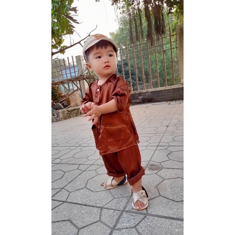 Bộ quần áo bà ba trẻ em bé trai bé gái ( ĐỦ SIZE- ảnh thật- chất lụa siêu mát nhiều màu sắc )