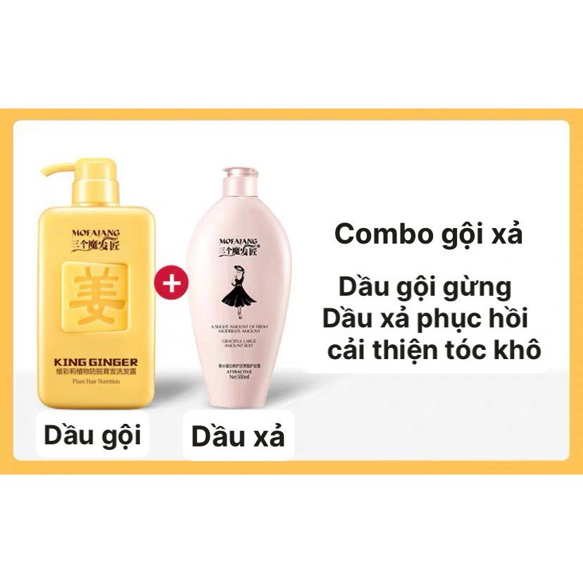 [GIẢM 5% ĐƠN 129K]Dầu gội gừng KING GINGER MOFAJANG