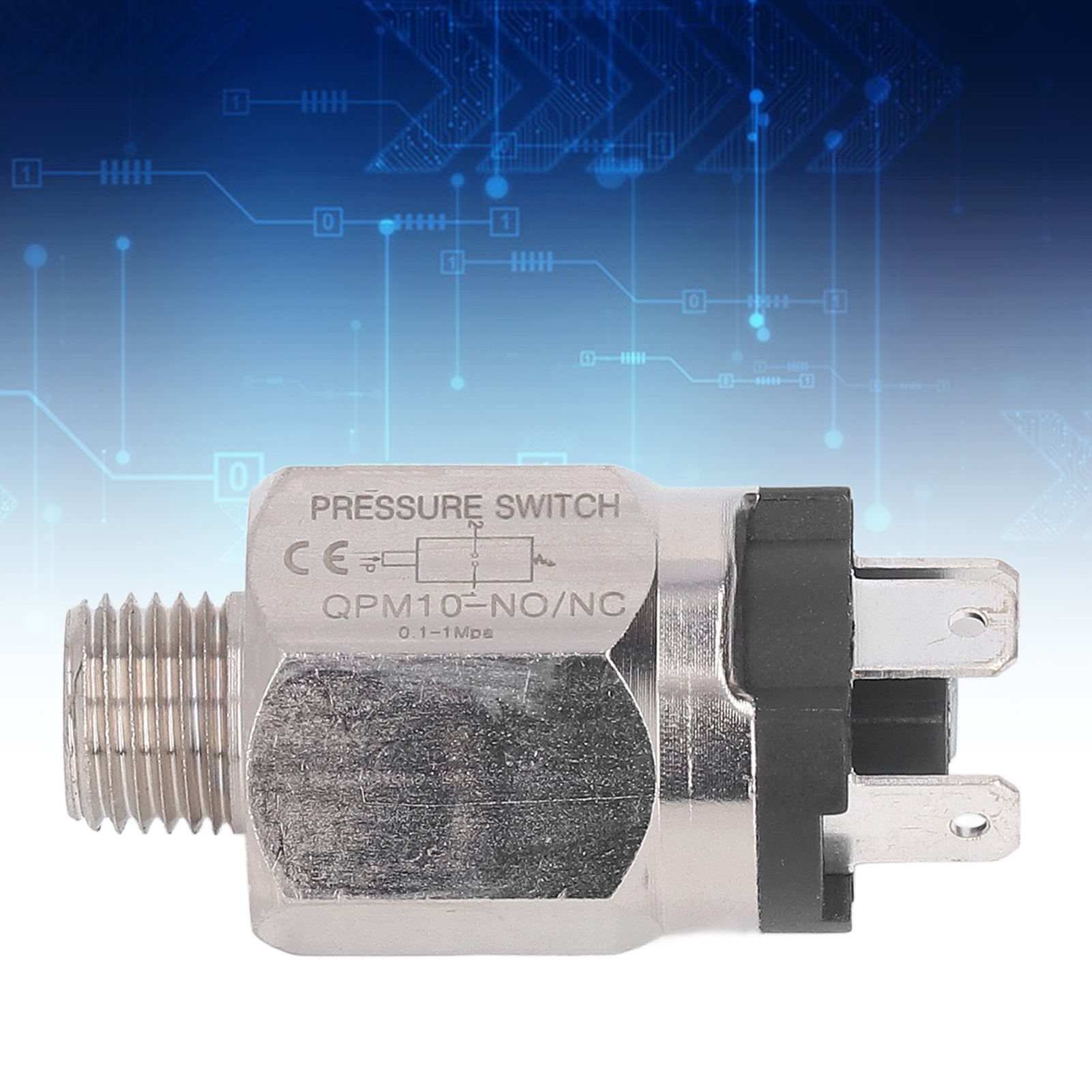 Pressure Control Switch Diaphragm Type Pressure Switch Pneumatic Stainless Steel Rubber 1/2in for Pump