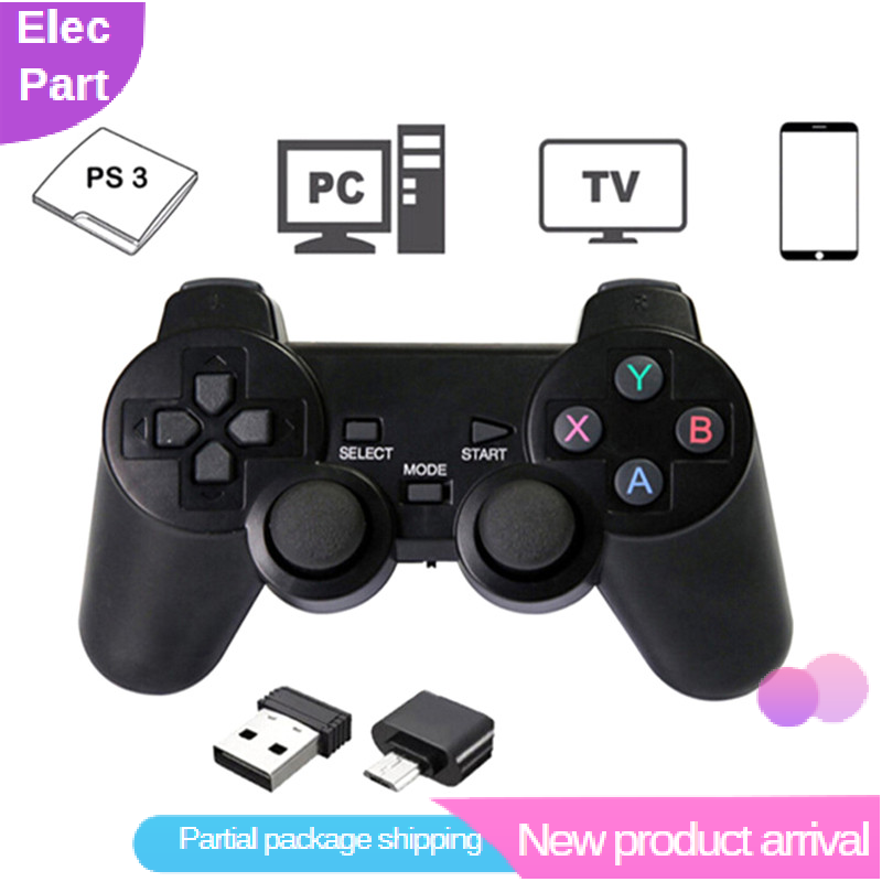 Tay cầm chơi game điều khiển cần điều khiển kép không dây 2.4GHz Tay cầm chơi game cho PS3 PC TV Box