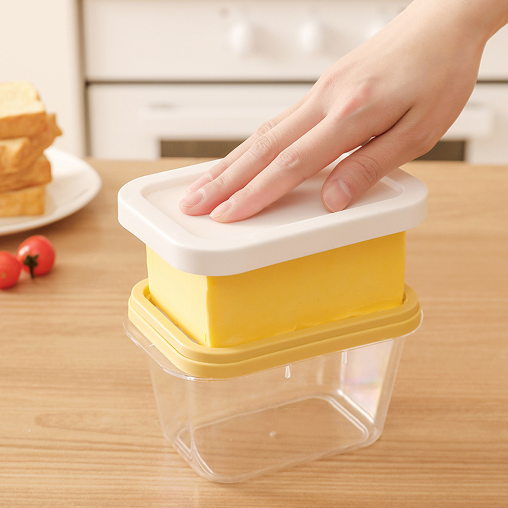 Fridge Cheese Storage Rectangular Plastic Container Lid-covered Storage Container Rectangular Cheese Keeper Plastic Butter Box
