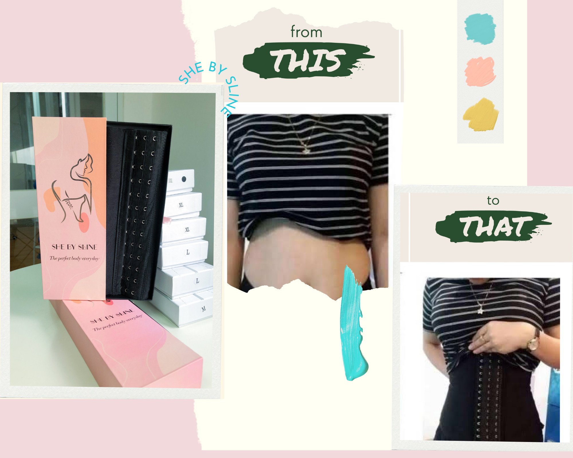 Đai nịt bụng định hình giúp eo thon She By Sline