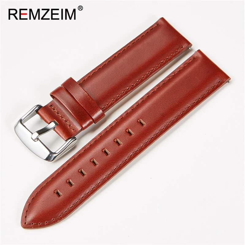 Retro Genuine Leather Watch Band For Amazfit Suitable For Huawei Suitable For Samsung Galaxy DW Watch Active2 46Mm 42Mm Gear S3 Strap Replacement Straps