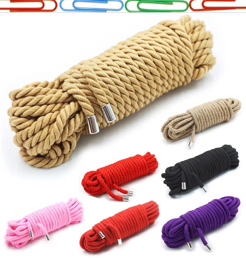 【Upgrade Your Style】 5/10/20M cotton Shibari tying rope SM game slave restraint body to tied ropes for couples
