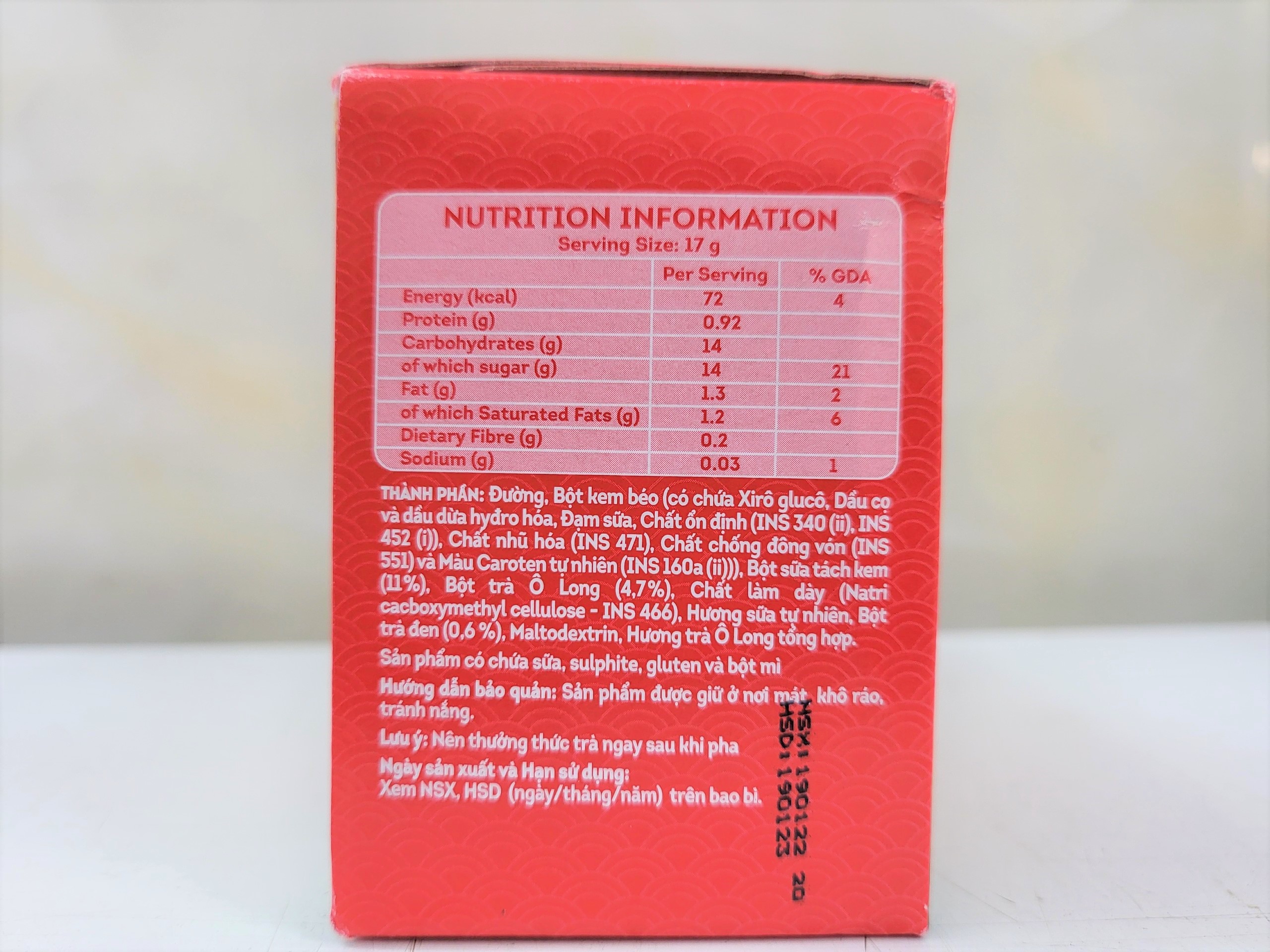 [HỘP ĐỎ 136g] TRÀ SỮA Ô LONG [VN] LIPTON 3 in 1 Oolong milk tea