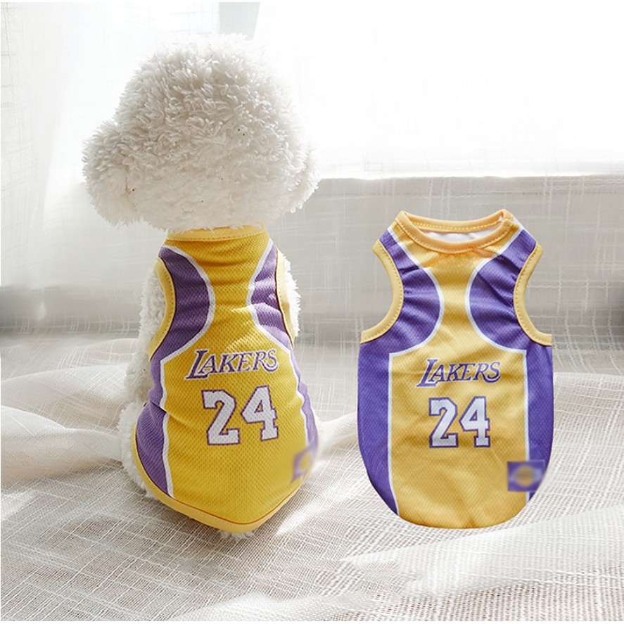 COD】 Lakers 24 Kobe NBA Jersey Clothes for Pet, Dog Puppy and Cat