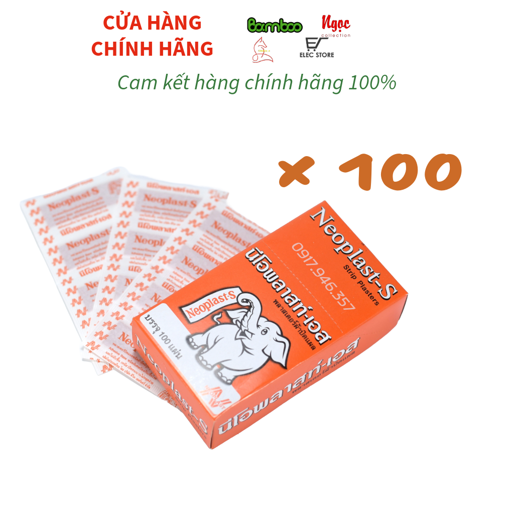 (Ko tặng kèm) Băng Keo Cá Nhân Neoplast - S Thái Lan (100 miếng)