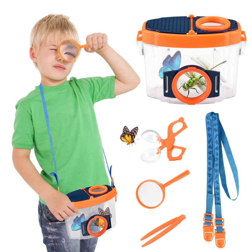 Mug Magnifying Glass Kit, Bug Viewing Box For Kids, Insect Cage Adventure Kit, Bug Viewing Box, Bug Viewer With Bug Trap, Tweezers, Nature Exploration For Kids
