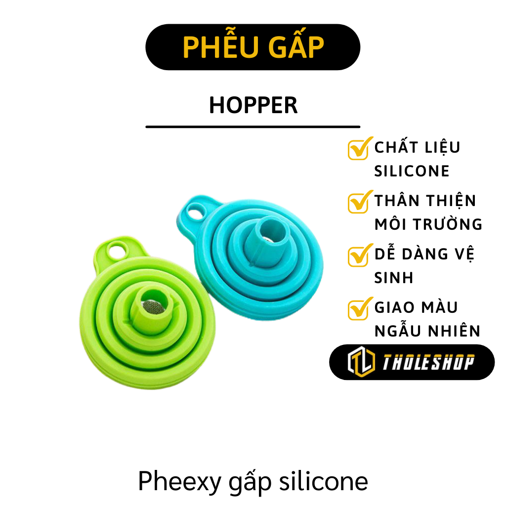Phễu gấp gọn loại nhỏ - Phễu silicone chiết mỹ phẩm, mật ong dùng trong nhà bếp - Phễu pha chế thực phẩm