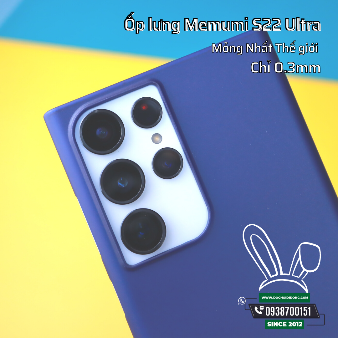 Ốp Lưng Samsung S22+ Plus Ultra Memumi Siêu Mỏng 0.3mm