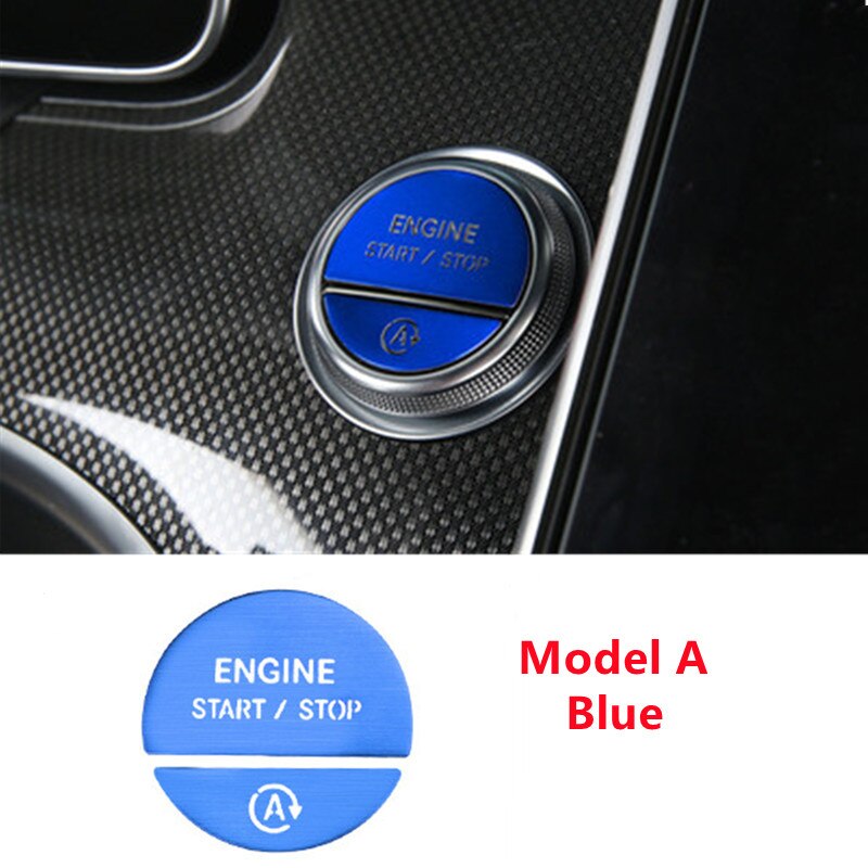 Car Styling P Handbrake Switch Headlight Adjust Button Engine Start Ignition Trim Sticker For Mercedes Benz C Class W206 2022-23
