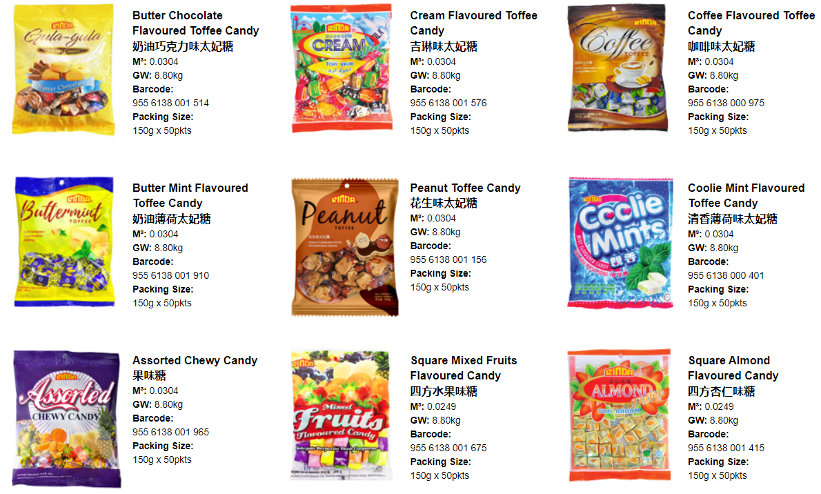 Rinda Hard Boiled Candy/ Toffee Candy/ Chewy Candy 150g Lazada