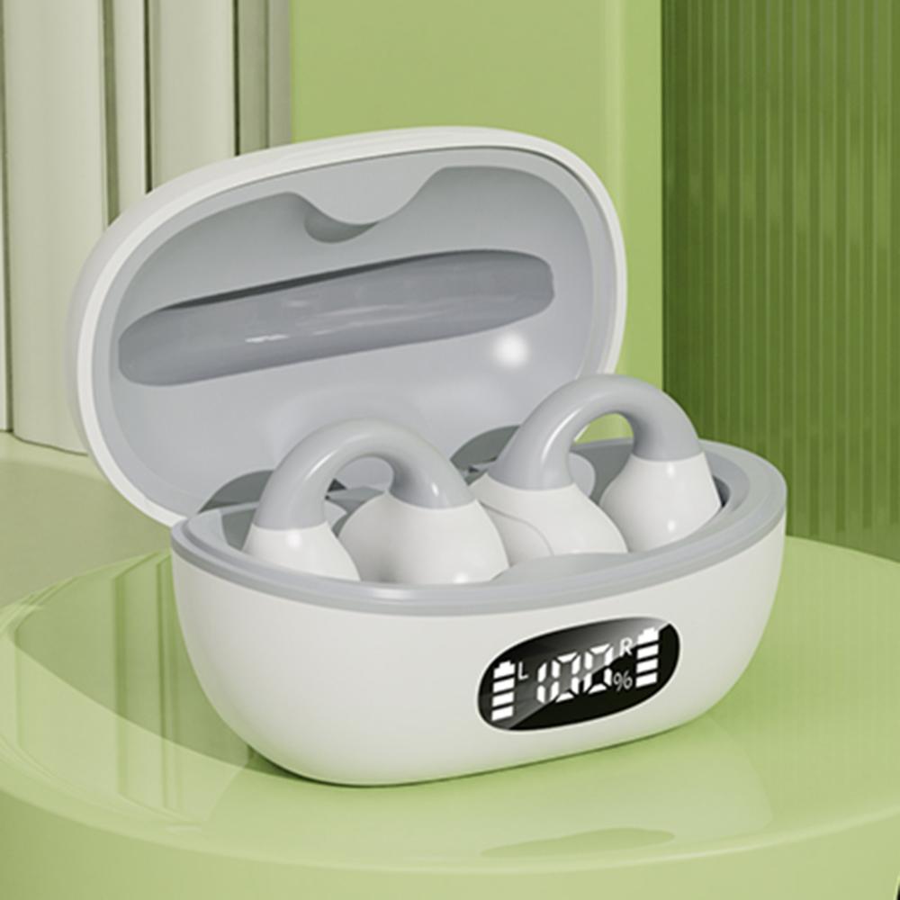 Dẫn truyền âm thanh qua xương Tai nghe nhét tai không dây với Mic Bluetooth tương thích Tai nghe không dây kỹ thuật số sạc trường hợp cho điện thoại thông minh