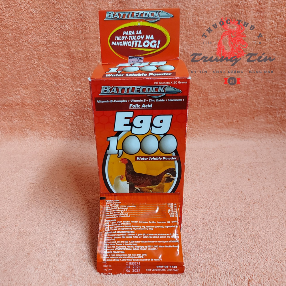 EGG 1000 (Thuốc bổ dành cho gà mái đẻ) thuốc gà đá (1 gói / 20g) thuốc gà đá