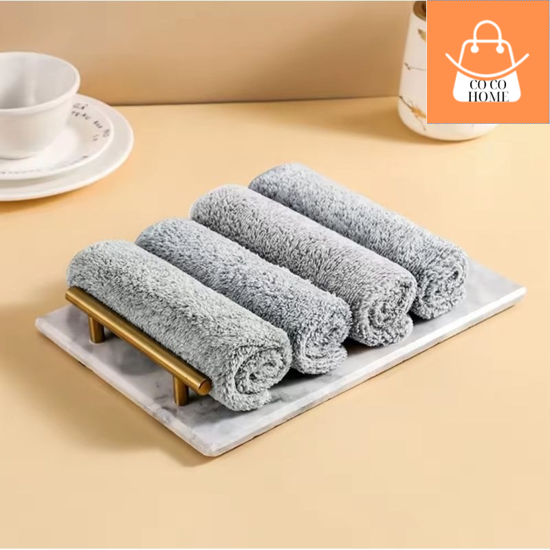 Combo 30  Khăn lau đa năng  khăn thấm hút tốt 2 mặt 2 chất liệu size 25x25, Khăn Lau Bếp, Khăn Lau Bát Đĩa