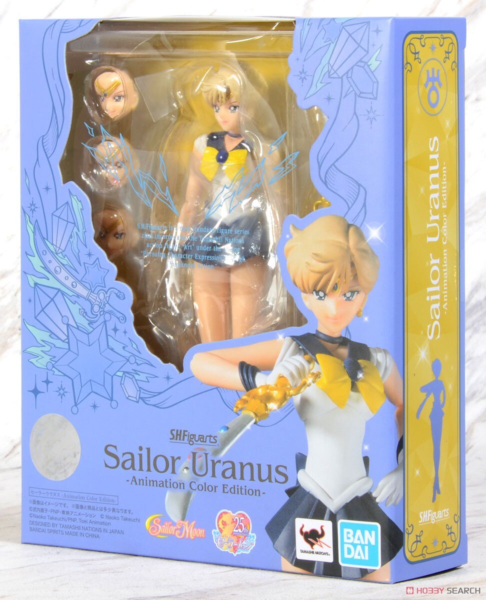 BANDAI Original S.H.Figuarts Sailor Moon Sailor Uranus -Animation Color Edition- Bộ mô hình hình anime hành động đã hoàn thành