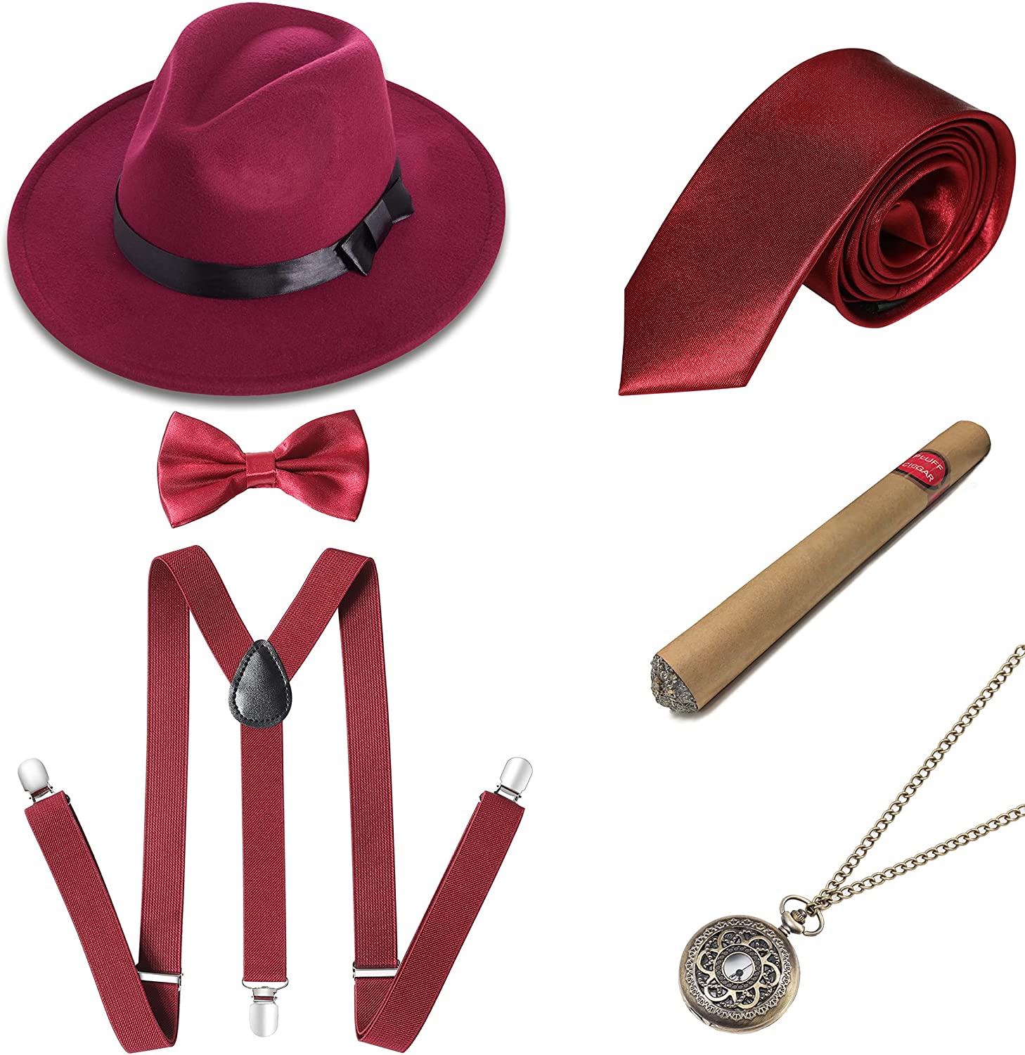 1920s mens gatsby gangster essories set panama hat suspender bow tie 20s dress 1920s great gatsby ecoparty