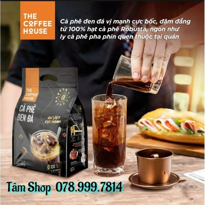 CÀ PHÊ ĐEN ĐÁ HÒA TAN THE COFFEE HOUSE (TÚI 𝟯𝟬 GÓI × 𝟭𝟲𝗴𝝰𝗺)