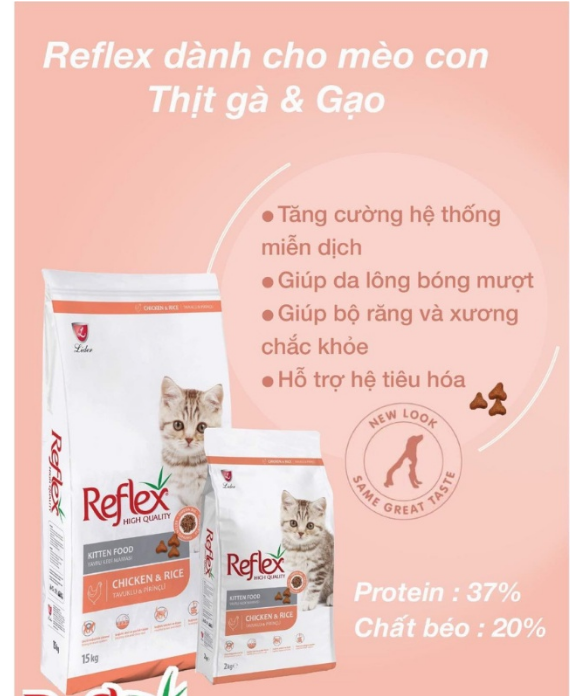 Hạt cho mèo lớn reflex adult 15kg