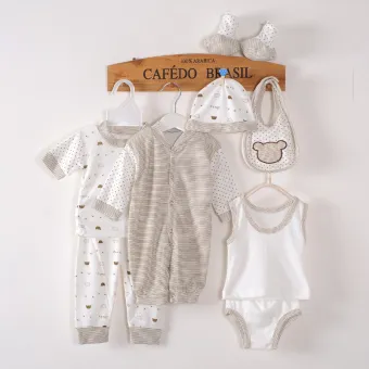Eight Piece Infant Newborn Cotton Boutique Clothing Eight Piece