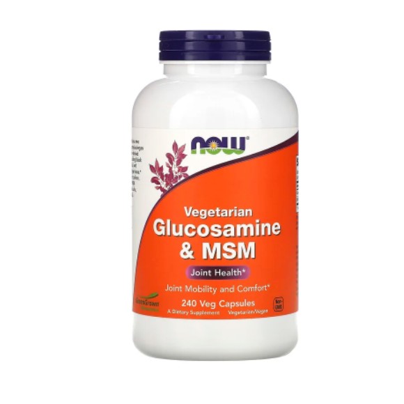 NOW Foods, Vegetarian Glucosamine & MSM, 120 Veg Capsules/240 Veg