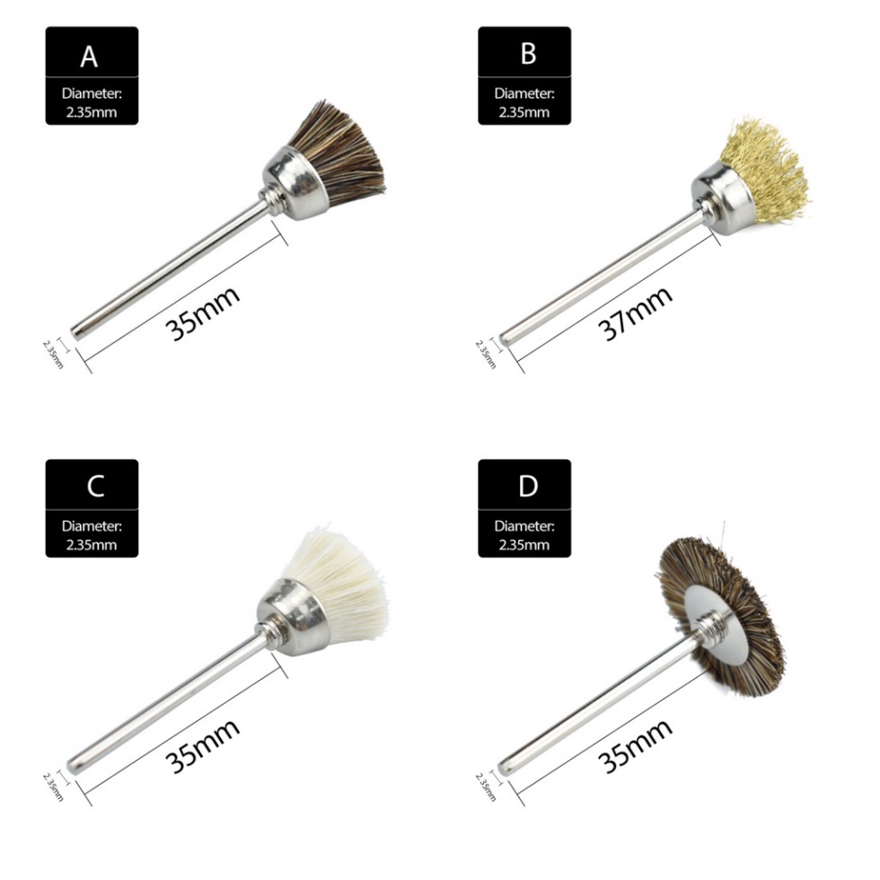 Bộ 10 Đầu Bàn Chải Đánh Bóng Răng 2.35mm