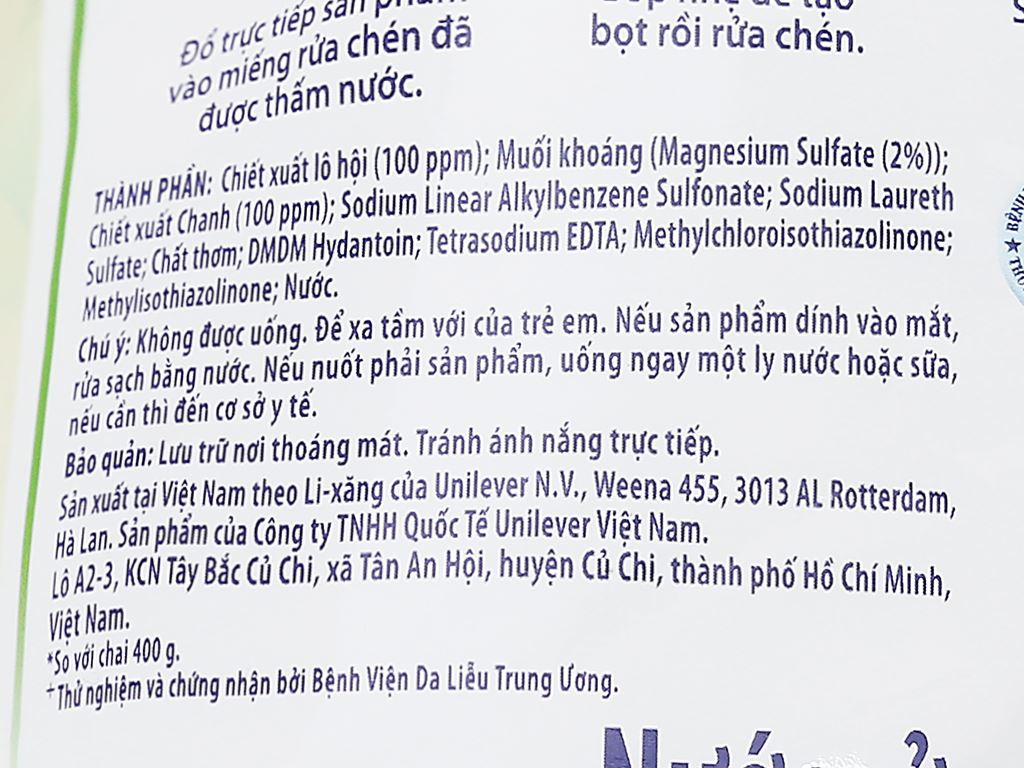 Nước rửa chén SUNLIGHT - Túi 725ml
