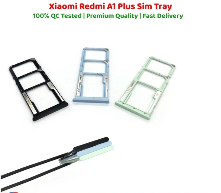 Xiaomi Redmi A1 Plus SIM Tray Sim Jacket Sim Slot Sim Door For Xiaomi Redmi A1 Plus - Black