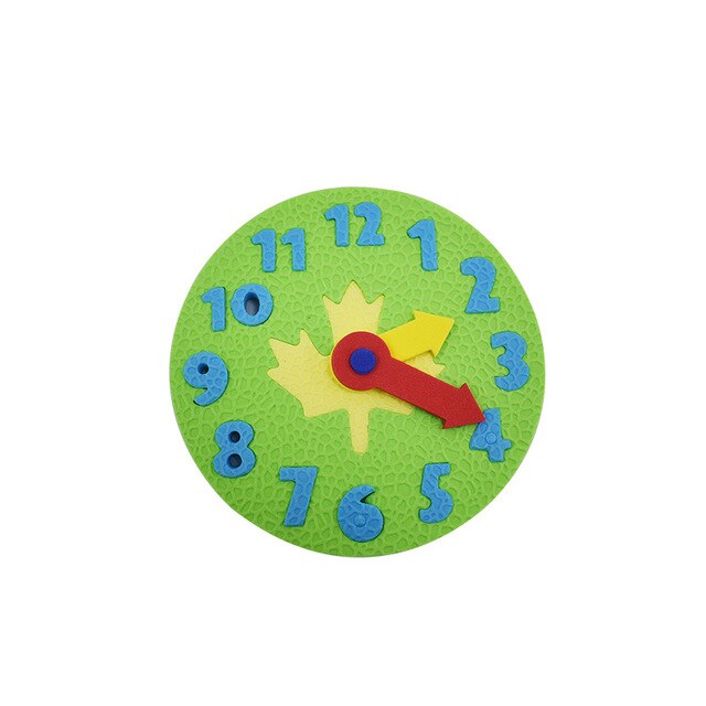 Teaching Kindergarten Manual Diy Eva Clock Early Learning Education Baby Kids Toys Montessori Teaching Aids Math Toys Wholesale