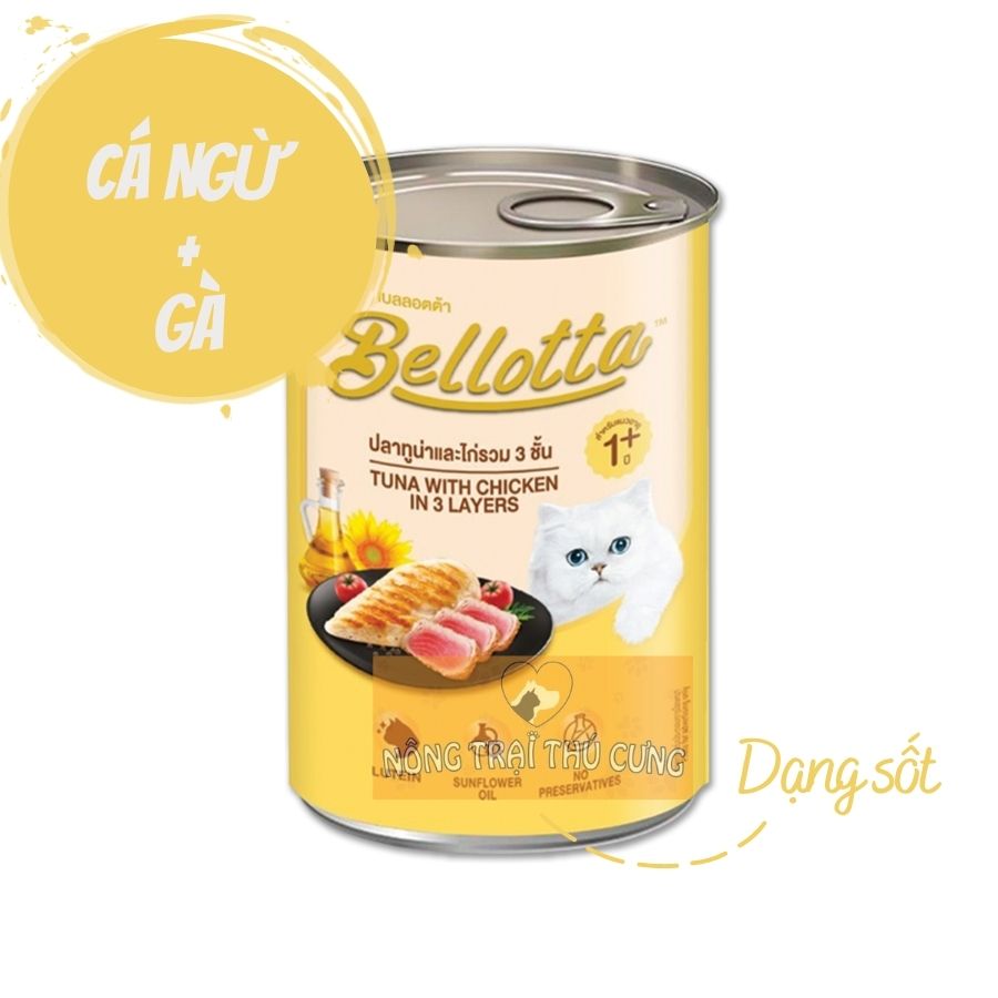 Pate cho mèo bellotta lon 400g -