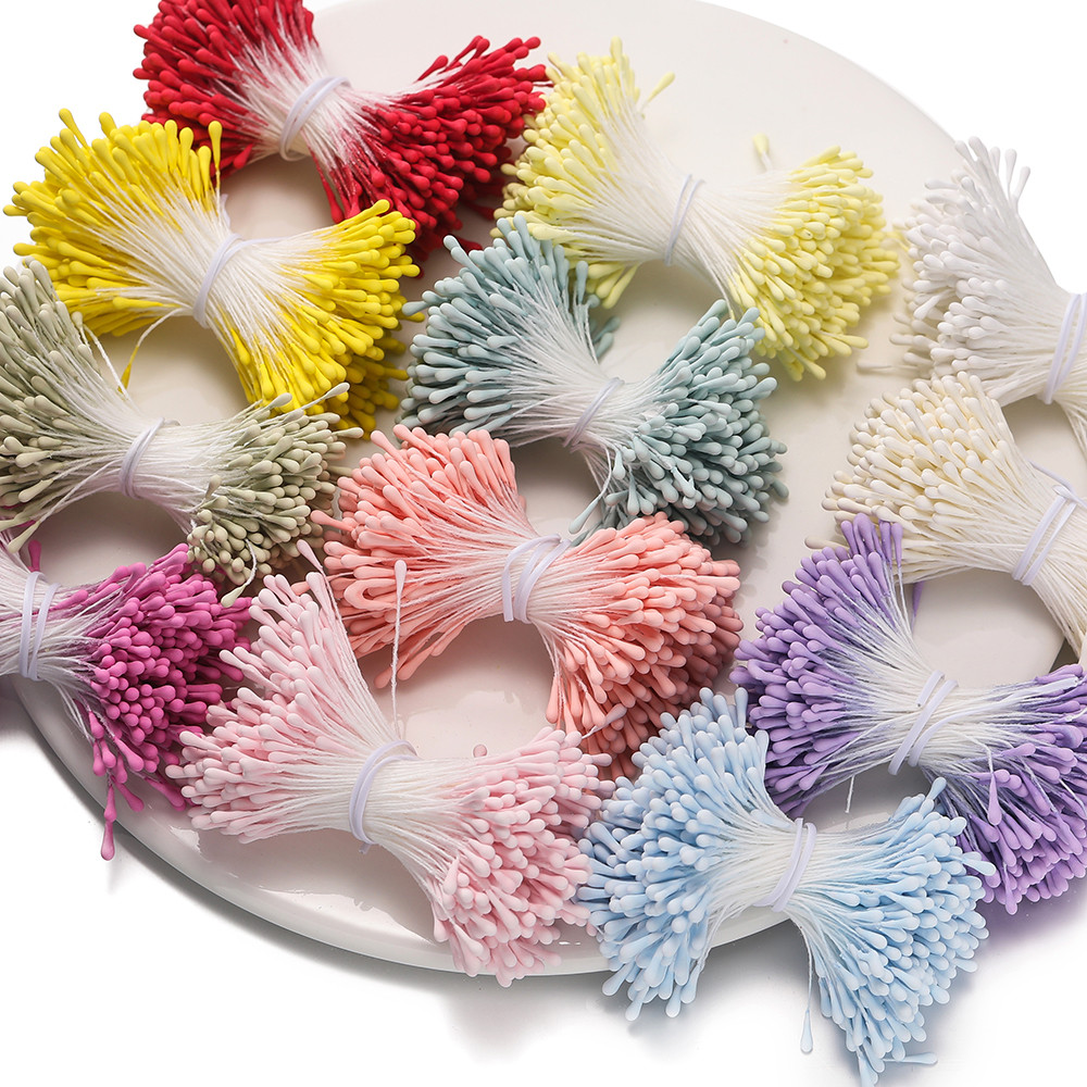 St. kunkka 150pcs/pack 2 * 60mm Double-headed Stamens Artificial Flower ...