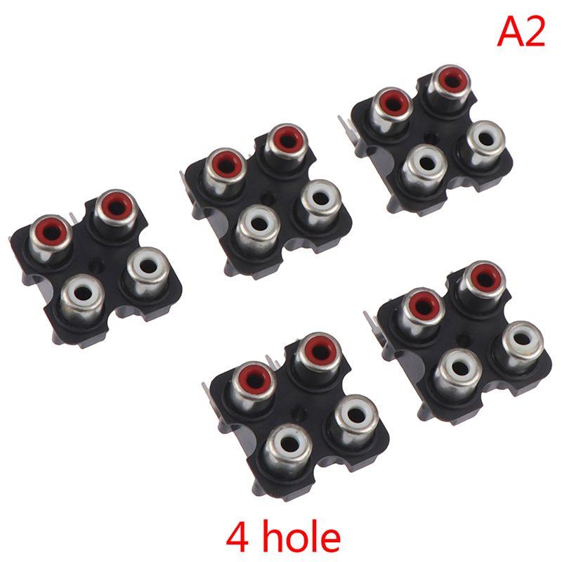 COD 5 cái Giắc cắm âm thanh stereo 2/4 lỗ RCA cái đầu nối ổ cắm đầu vào âm thanh AV