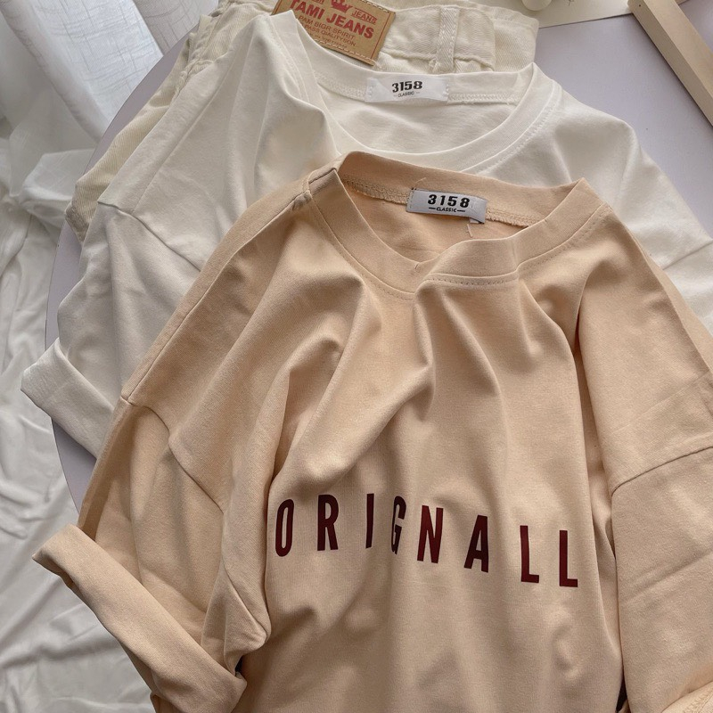 Áo thun 3158 form rộng mẫu ORIGNALLY chất cotton khô cổ tròn