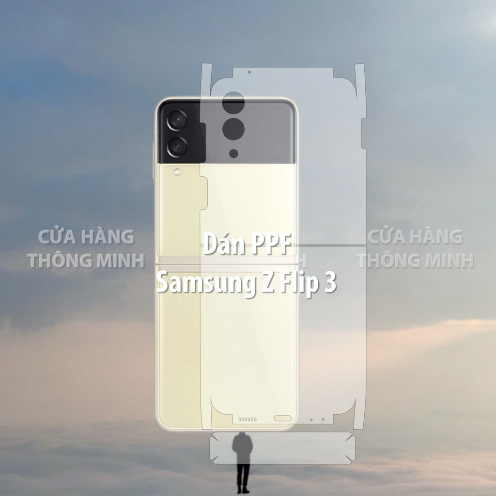 Tấm dán Samsung Z Flip 3 dán PPF mặt sau/dán mặt lưng Full viền chuẩn